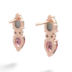 Opal Bowtie Drop 14K Rose Gold earrings E0865