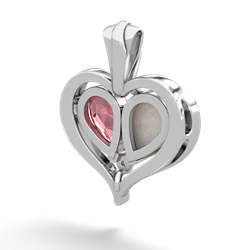 Opal Two Become One 14K White Gold pendant P5330