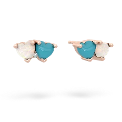 Opal Sweethearts 14K Rose Gold earrings E5260