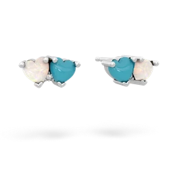 Opal Sweethearts 14K White Gold earrings E5260