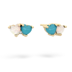 Opal Sweethearts 14K Yellow Gold earrings E5260