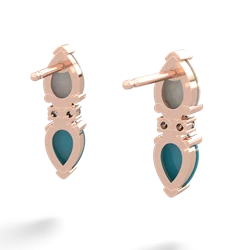 Opal Bowtie Drop 14K Rose Gold earrings E0865