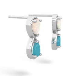 Opal Infinity 14K White Gold earrings E5050