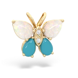 Opal Butterfly 14K Yellow Gold pendant P2215