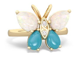 Opal Butterfly 14K Yellow Gold ring R2215