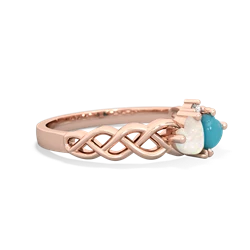 Opal Heart To Heart Braid 14K Rose Gold ring R5870