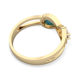 Opal Diamond Infinity 14K Yellow Gold ring R5390