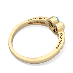 Opal Filligree 'One Heart' 14K Yellow Gold ring R5070