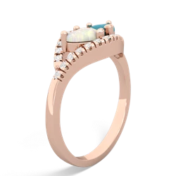 Opal Mother And Child 14K Rose Gold ring R3010