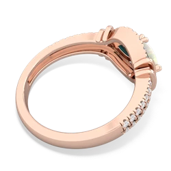 Opal Art-Deco Keepsake 14K Rose Gold ring R5630