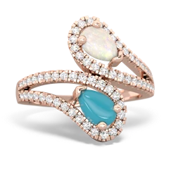 Opal Diamond Dazzler 14K Rose Gold ring R3000