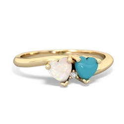 Opal Sweethearts 14K Yellow Gold ring R5260