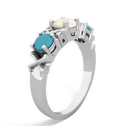 Opal Hugs And Kisses 14K White Gold ring R5016