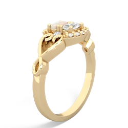 Opal Love Nest 14K Yellow Gold ring R5860