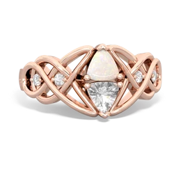 Opal Keepsake Celtic Knot 14K Rose Gold ring R5300