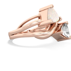 Opal Split Band Swirl 14K Rose Gold ring R2341