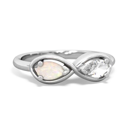 Opal Infinity 14K White Gold ring R5050