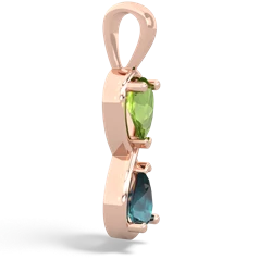 Peridot Infinity 14K Rose Gold pendant P5050