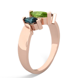 Peridot Three Peeks 14K Rose Gold ring R2433