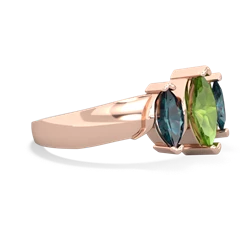 Peridot Three Peeks 14K Rose Gold ring R2433