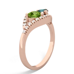 Peridot Mother And Child 14K Rose Gold ring R3010