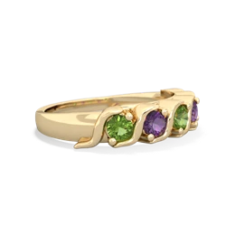 Peridot Anniversary Band 14K Yellow Gold ring R2089