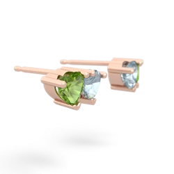 Peridot Sweethearts 14K Rose Gold earrings E5260