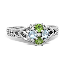 matching engagment rings - Celtic Knot Cluster Engagement