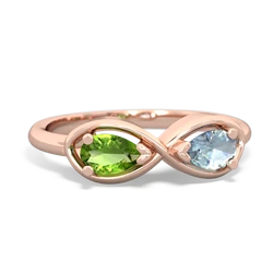 Peridot Infinity 14K Rose Gold ring R5050