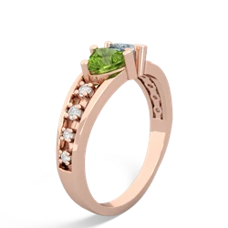 Peridot Heart To Heart 14K Rose Gold ring R3342