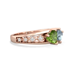 Peridot Heart To Heart 14K Rose Gold ring R3342