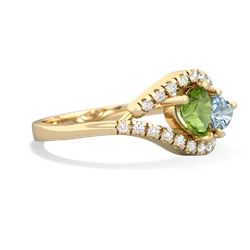 Peridot Mother And Child 14K Yellow Gold ring R3010