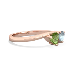 Peridot Sweethearts 14K Rose Gold ring R5260