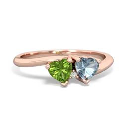 Peridot Sweethearts 14K Rose Gold ring R5260