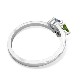 Peridot Sweethearts 14K White Gold ring R5260