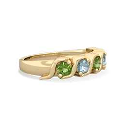 Peridot Anniversary Band 14K Yellow Gold ring R2089