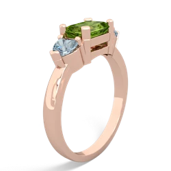 Peridot Three Stone 14K Rose Gold ring R5235