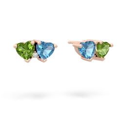 Peridot Sweethearts 14K Rose Gold earrings E5260