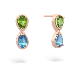 Peridot Infinity 14K Rose Gold earrings E5050