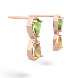 Peridot Infinity 14K Rose Gold earrings E5050