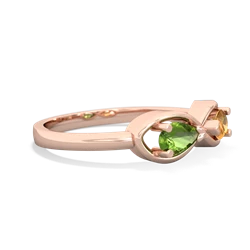 Peridot Infinity 14K Rose Gold ring R5050