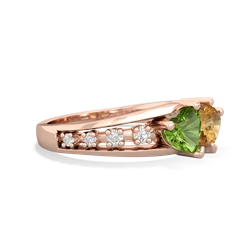 Peridot Heart To Heart 14K Rose Gold ring R3342