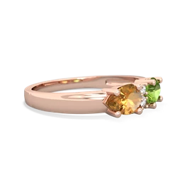 Peridot Pear Bowtie 14K Rose Gold ring R0865