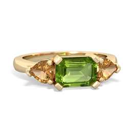 Peridot Three Stone 14K Yellow Gold ring R5235