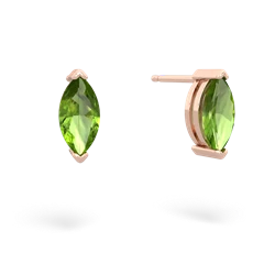 Peridot 8X4mm Marquise Stud 14K Rose Gold earrings E1701