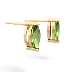 Peridot 8X4mm Marquise Stud 14K Yellow Gold earrings E1701