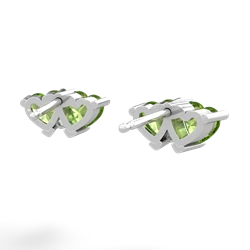 Peridot Sweethearts 14K White Gold earrings E5260