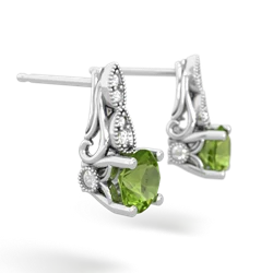 Peridot Antique Elegance 14K White Gold earrings E3100