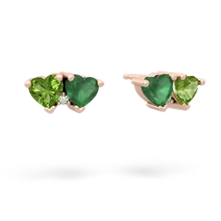 Peridot Sweethearts 14K Rose Gold earrings E5260