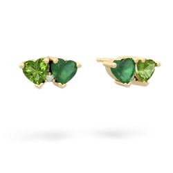 Peridot Sweethearts 14K Yellow Gold earrings E5260